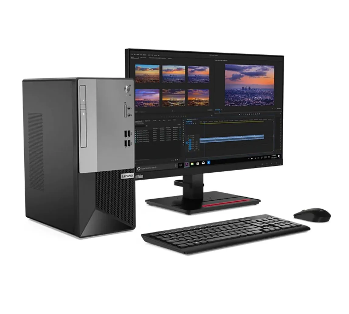 Lenovo V50t Tower CPU with Monitor (i3-10105,4GB,1TB,Dos, #1