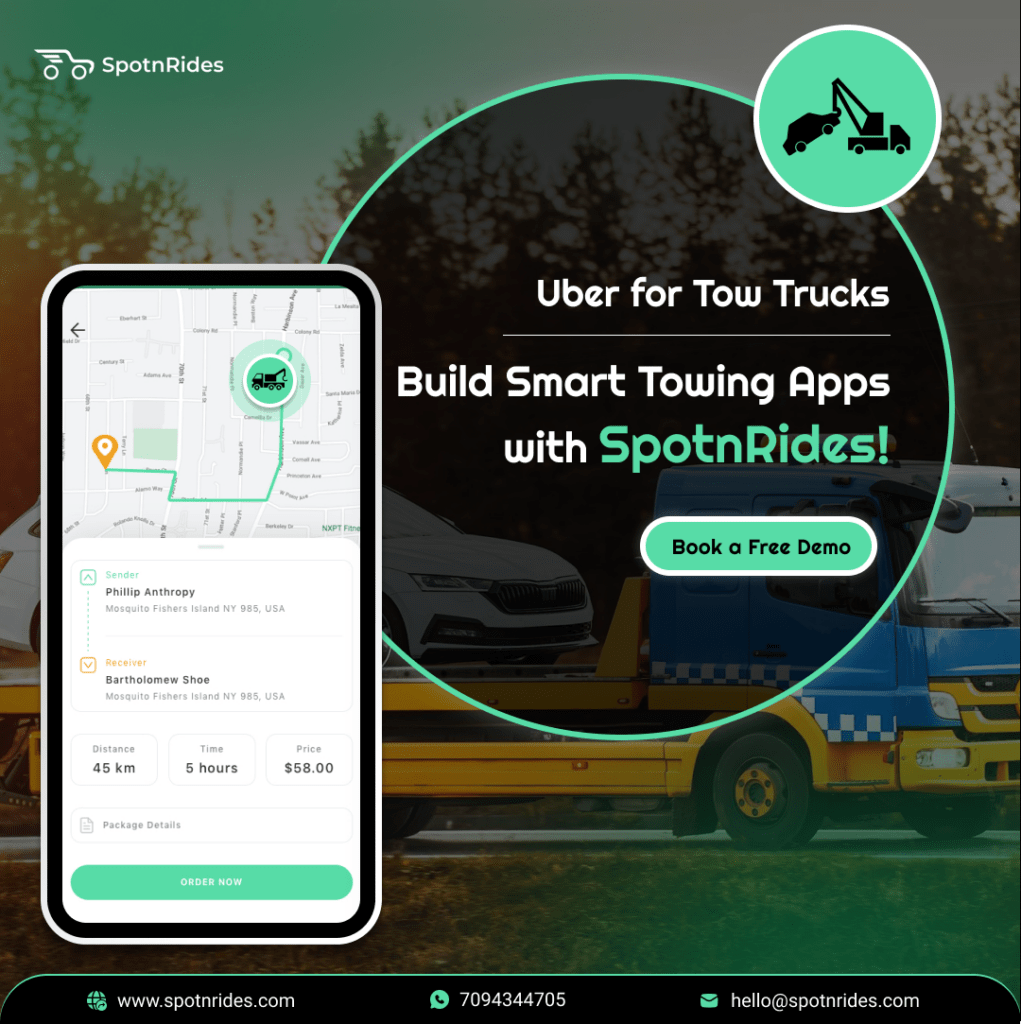 Entrepreneur success assured with Uber for tow truck app dev