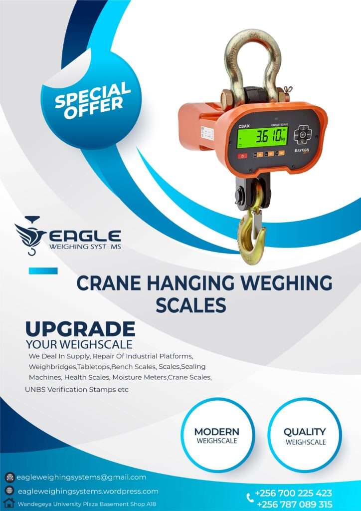 Calibrated Crane Scales Supplier in Uganda +256 787089315
