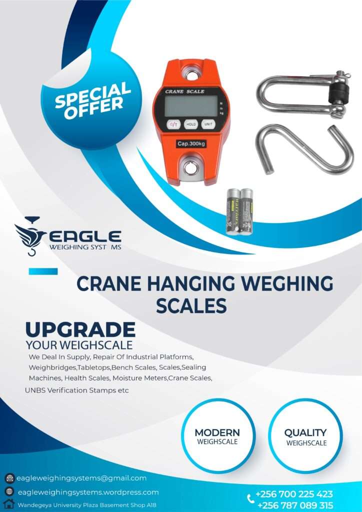 Crane Weighing scales price quote in Uganda +256 700225423