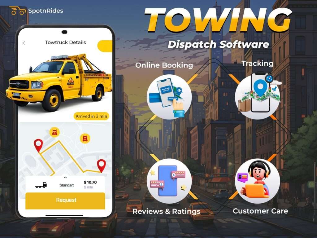 Streamline Your TowTruck Services with SpotnRides’ CustomApp
