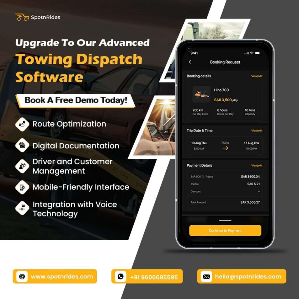 Streamline Your TowTruck Services With SpotnRides’ CustomApp