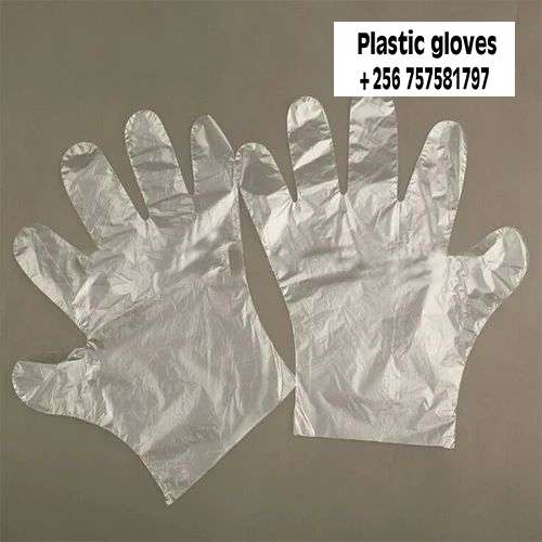 Plastic disposable gloves for food preparation in Kampala